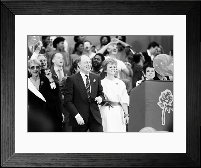 Framed Print : Labour Party rally held at the Business Design Centre during the 1987 election campaign Framed Print : Labour Party rally held at the Business Design Centre during the 1987 election campaign