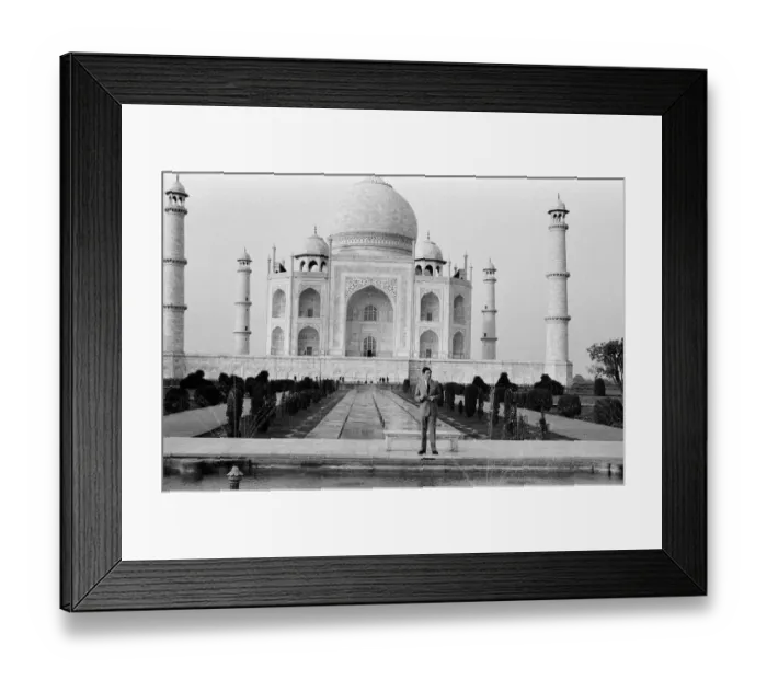 Framed Print : Prince Charles, the Prince of Wales, visiting the Taj Mahal during his visit to India