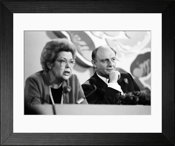 Framed Print : Labour Party meeting ahead of the 1987 general election Framed Print : Labour Party meeting ahead of the 1987 general election