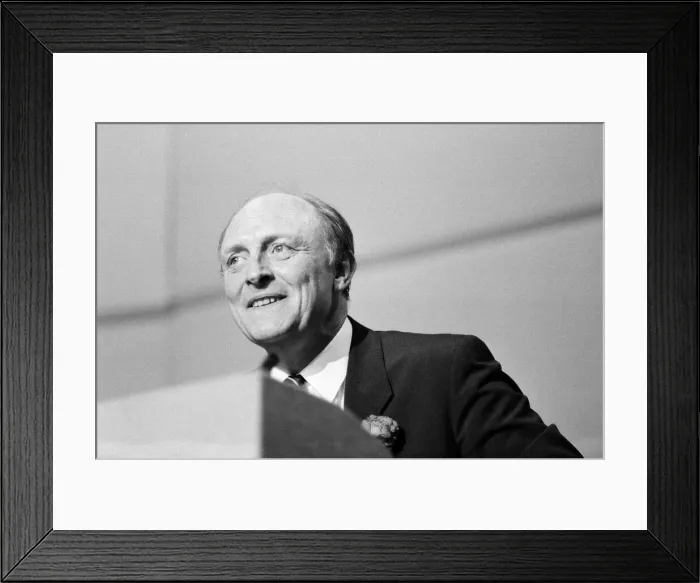 Framed Print : Labour leader Neil Kinnock on the day of the 1987 general election in Pontllanfraith Framed Print : Labour leader Neil Kinnock on the day of the 1987 general election in Pontllanfraith