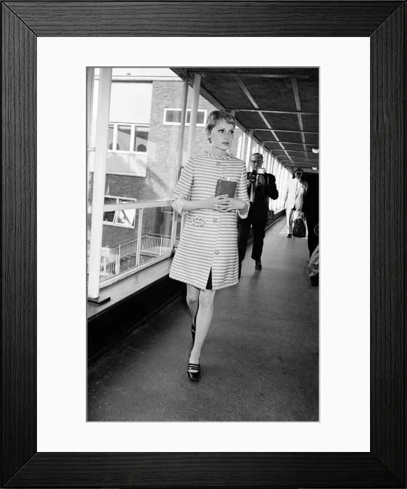 Framed Print : Arrivals at Heathrow Airport from Berlin. Actress Mia Farrow. 11th May 1967 Framed Print : Arrivals at Heathrow Airport from Berlin. Actress Mia Farrow. 11th May 1967