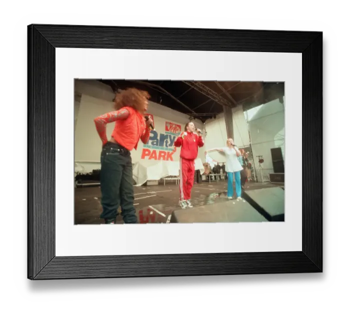 Framed Print : Spice Girls performing at the BRMB Party in the Park, Cofton Park, Birmingham