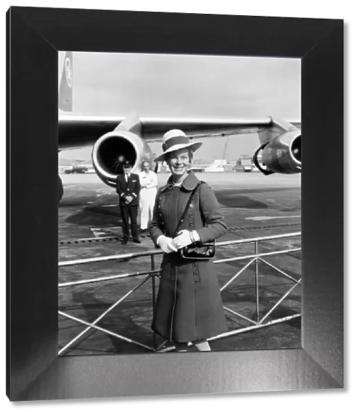 Katharine, Duchess of Kent, at Heathrow Airport for Toronto to visit her brother