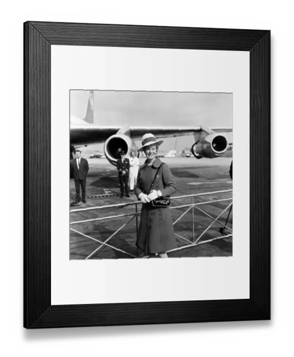 Framed Print : Katharine, Duchess of Kent, at Heathrow Airport for Toronto to visit her brother Framed Print : Katharine, Duchess of Kent, at Heathrow Airport for Toronto to visit her brother