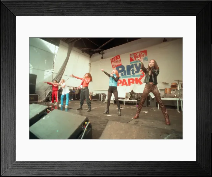 Framed Print : Spice Girls performing at the BRMB Party in the Park, Cofton Park, Birmingham