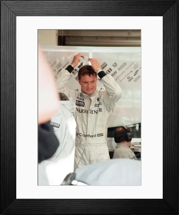 Framed Print : David Coulthard of McLaren-Mercedes, 1998 British Grand Prix