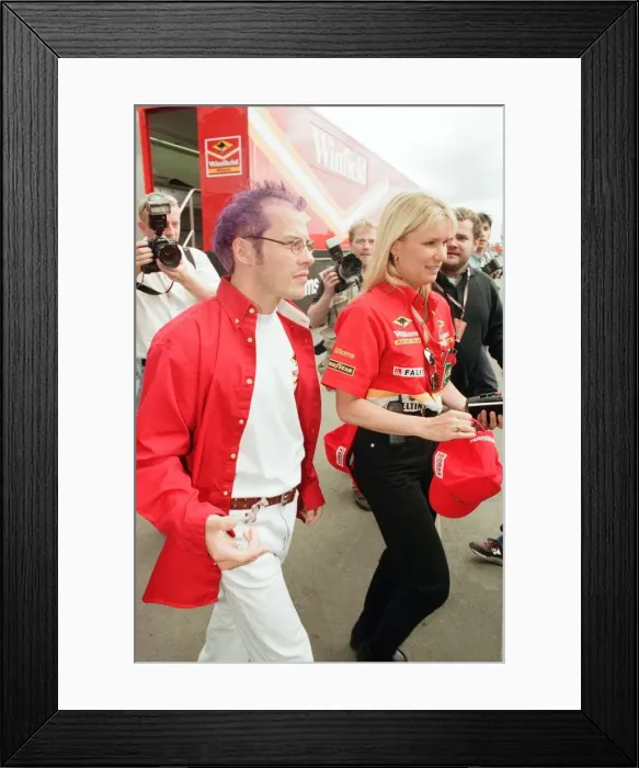 Framed Print : Jacques Villeneuve of Williams-Mecachrome, 1998 British Grand Prix