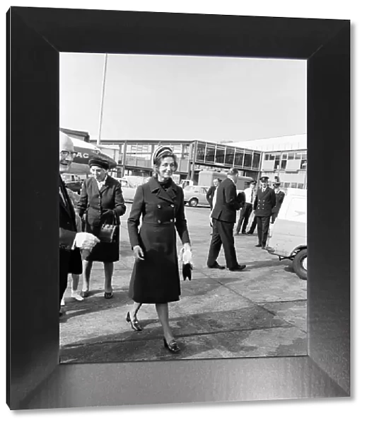 Princess Alexandra at Heathrow Airport. 23rd September 1970