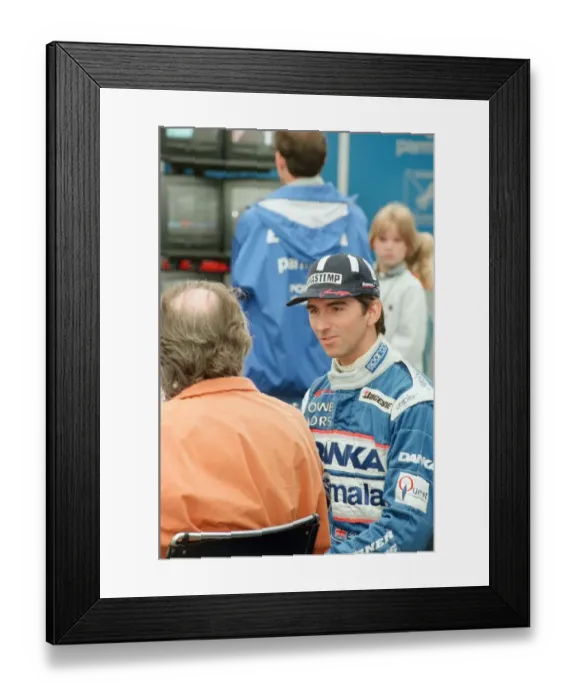 Framed Print : Damon Hill of Arrows-Yamaha, 1997 British Grand Prix, held at the Silverstone Circuit