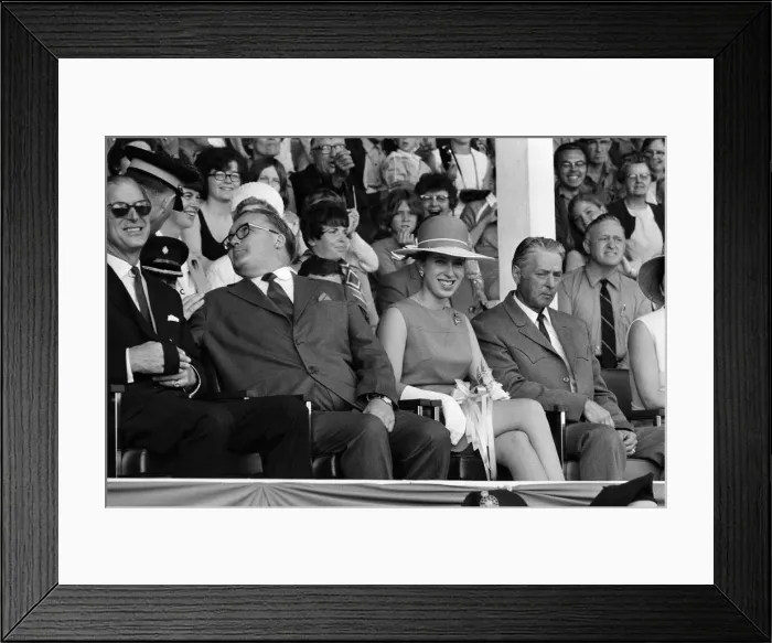 Framed Print : Royal tour of Canada. At Carmen, near Winnipeg. Princess Anne watching an event Framed Print : Royal tour of Canada. At Carmen, near Winnipeg. Princess Anne watching an event