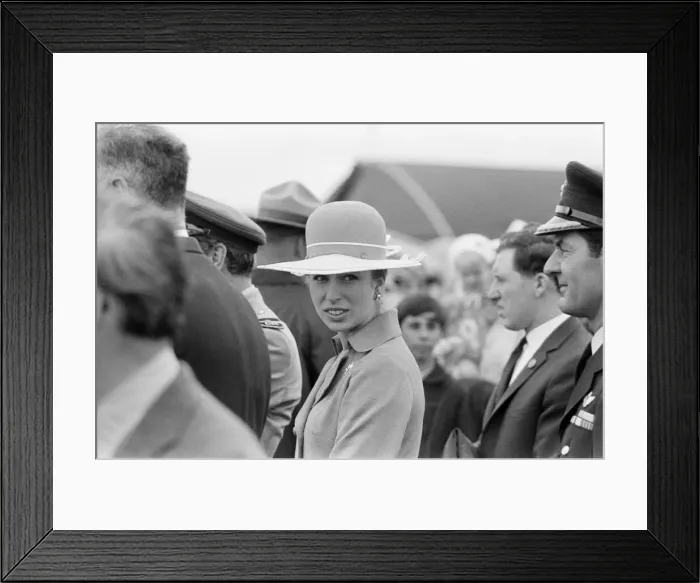 Framed Print : Royal tour of Canada. At Carmen, near Winnipeg. Princess Anne watching an event Framed Print : Royal tour of Canada. At Carmen, near Winnipeg. Princess Anne watching an event