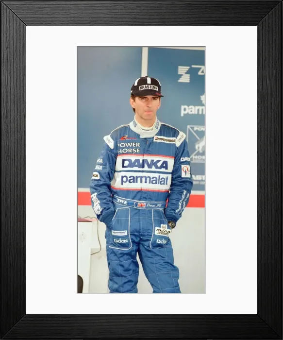 Framed Print : Damon Hill of Arrows-Yamaha, 1997 British Grand Prix, held at the Silverstone Circuit