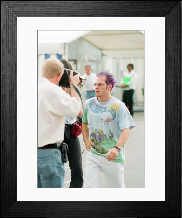 Framed Print : Jacques Villeneuve of Williams-Mecachrome, 1998 British Grand Prix