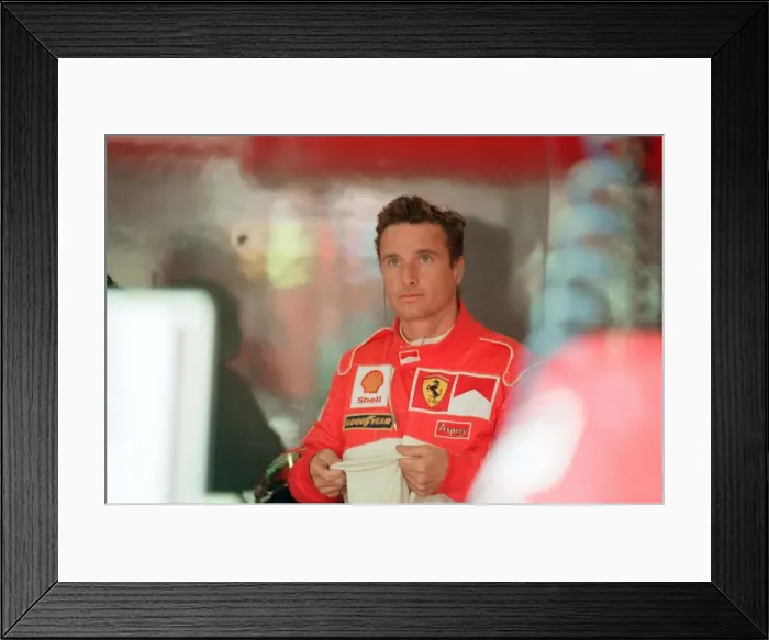 Framed Print : Eddie Irvine of Ferrari, 1998 British Grand Prix, held at the Silverstone Circuit Framed Print : Eddie Irvine of Ferrari, 1998 British Grand Prix, held at the Silverstone Circuit