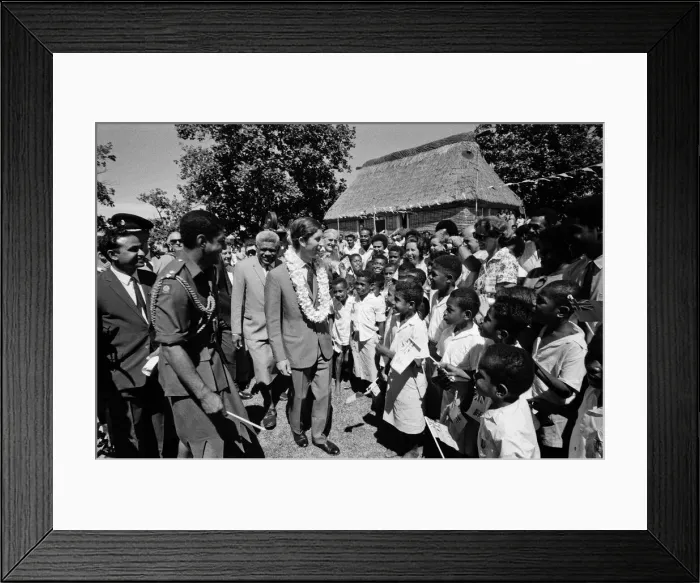 Framed Print : Prince Charles visits Viseisei Village, Viti Levu Island, in Ba Province of Fiji Framed Print : Prince Charles visits Viseisei Village, Viti Levu Island, in Ba Province of Fiji