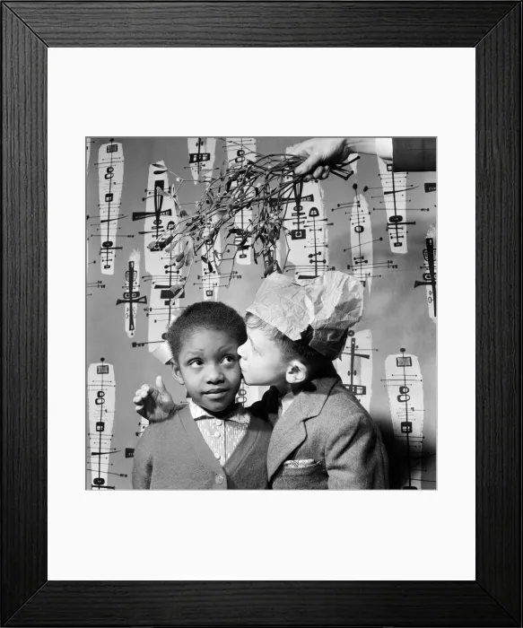 Framed Print : West Indians give a party for white and black children. Children get together in Framed Print : West Indians give a party for white and black children. Children get together in