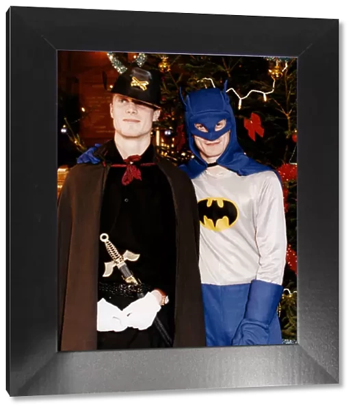 Brian Laudrup and Dave Ferguson dressed up for the their Christmas party as Batman