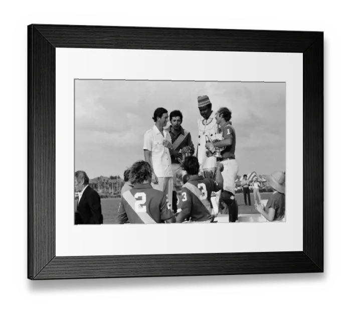 Framed Print : Prince Charles playing polo at Palm Beach, USA. April 1980