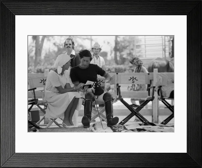 Framed Print : Prince Charles playing polo at Palm Beach, USA. April 1980 Framed Print : Prince Charles playing polo at Palm Beach, USA. April 1980