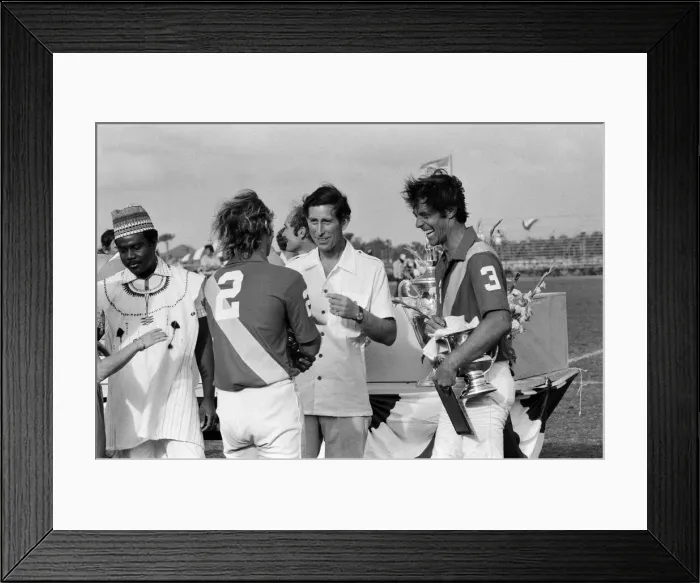 Framed Print : Prince Charles playing polo at Palm Beach, USA. April 1980 Framed Print : Prince Charles playing polo at Palm Beach, USA. April 1980