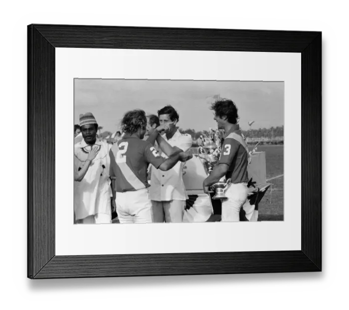 Framed Print : Prince Charles playing polo at Palm Beach, USA. April 1980 Framed Print : Prince Charles playing polo at Palm Beach, USA. April 1980