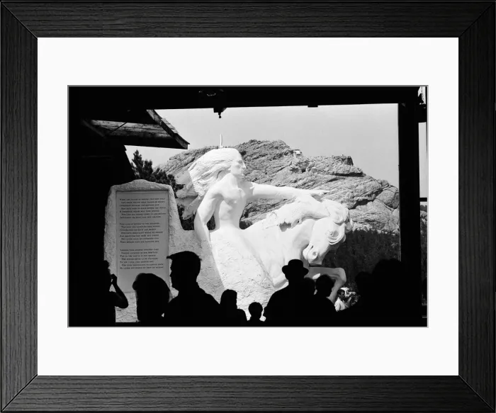 Framed Print : High in the Black Hills of Dakota, sculptor Korczak Ziolkowski is sculpting a 600 ft high Framed Print : High in the Black Hills of Dakota, sculptor Korczak Ziolkowski is sculpting a 600 ft high