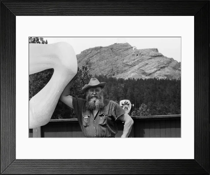 Framed Print : High in the Black Hills of Dakota, sculptor Korczak Ziolkowski (pictured Framed Print : High in the Black Hills of Dakota, sculptor Korczak Ziolkowski (pictured