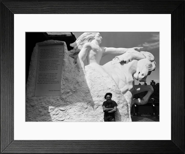 Framed Print : High in the Black Hills of Dakota, sculptor Korczak Ziolkowski (pictured Framed Print : High in the Black Hills of Dakota, sculptor Korczak Ziolkowski (pictured