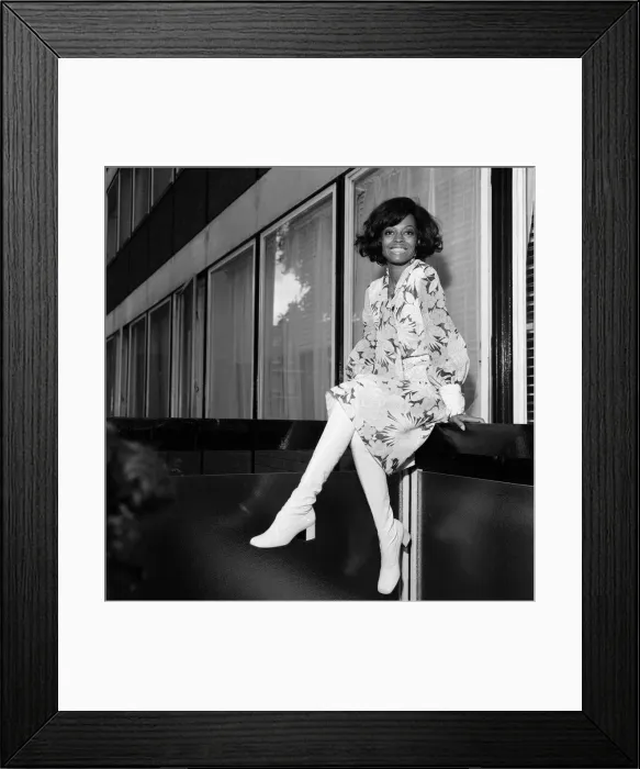 Framed Print : Diana Ross at EMI House, 20 Manchester Square, London. 29th June 1970 Framed Print : Diana Ross at EMI House, 20 Manchester Square, London. 29th June 1970