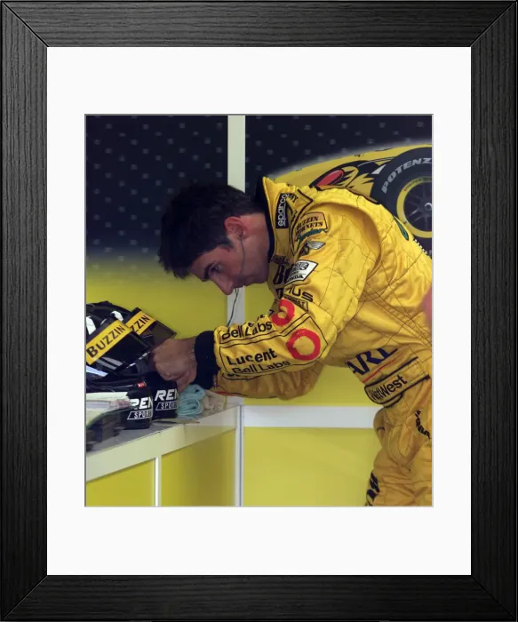 Framed Print : Damon Hill British Grand Prix 1999 Silverstone Practice Session The 1999 Framed Print : Damon Hill British Grand Prix 1999 Silverstone Practice Session The 1999
