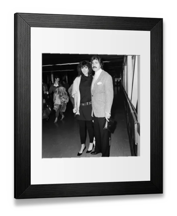 Framed Print : Engelbert Humperdinck and his daughter Louise, 18, arrive at Heathrow for a family Framed Print : Engelbert Humperdinck and his daughter Louise, 18, arrive at Heathrow for a family