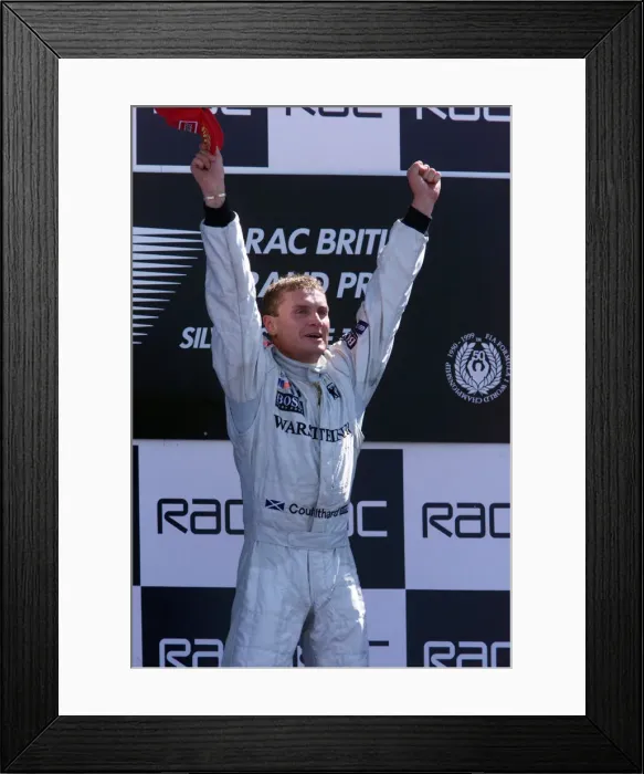 Framed Print : David Coulthard wins British Grand Prix 1999 Silverstone The 1999 British Framed Print : David Coulthard wins British Grand Prix 1999 Silverstone The 1999 British