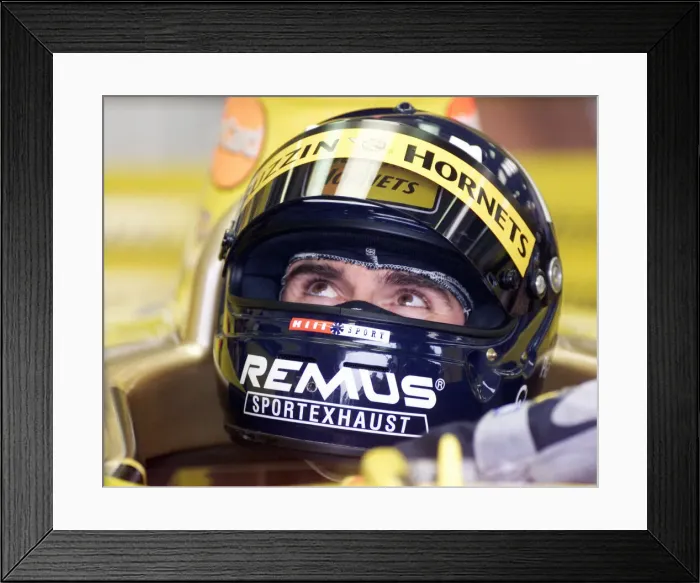 Framed Print : Damon Hill British Grand Prix 1999 Silverstone Practice SessionDamon Hill during first Framed Print : Damon Hill British Grand Prix 1999 Silverstone Practice SessionDamon Hill during first