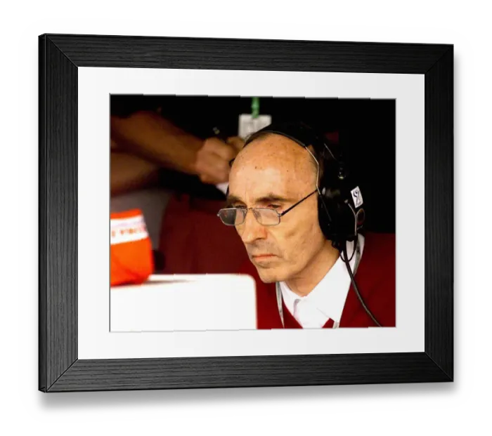 Framed Print : British Grand Prix at Silverstone Qualifying Session. Frank Williams Saturday Framed Print : British Grand Prix at Silverstone Qualifying Session. Frank Williams Saturday