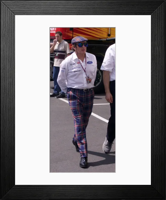 Framed Print : Jackie Stewart in the Formula One paddock July 1999 The 1999 British Grand Framed Print : Jackie Stewart in the Formula One paddock July 1999 The 1999 British Grand