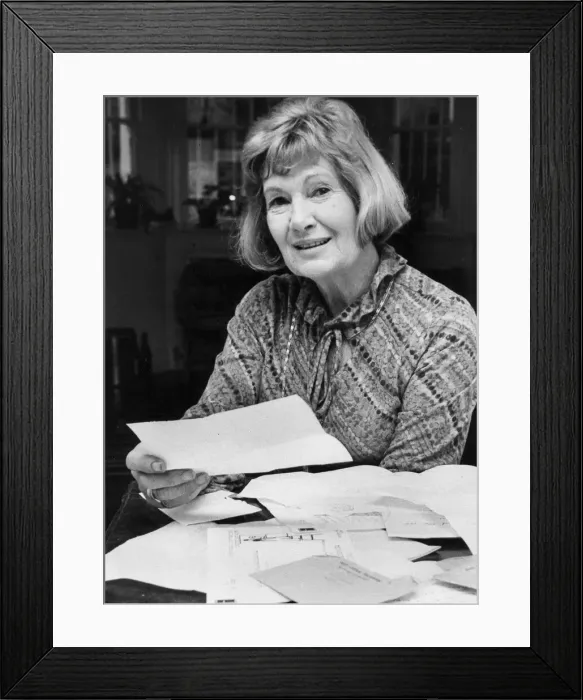 Framed Print : JIll Craigie reading telegrams - October 1980 ----- JILL Framed Print : JIll Craigie reading telegrams - October 1980 ----- JILL