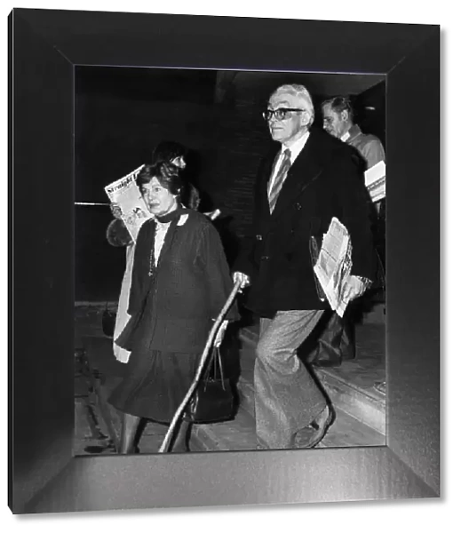 Michael Foot and wife Jill Craigie at Labour party conference in Wembley - January 1981
