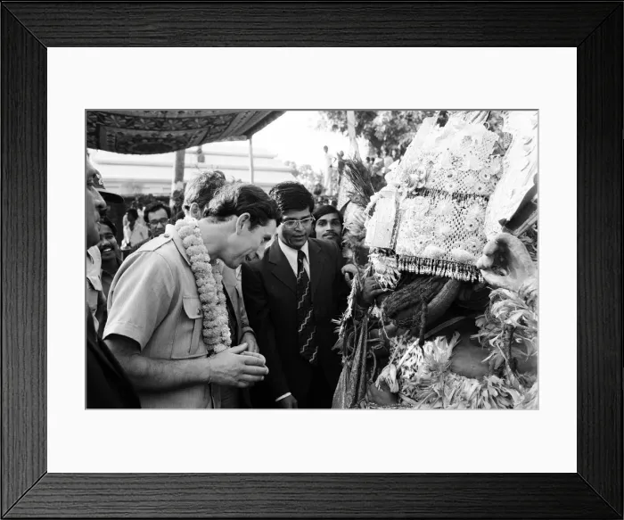 Framed Print : Prince Charles, Prince of Wales during his visit to India. December 1980 Framed Print : Prince Charles, Prince of Wales during his visit to India. December 1980