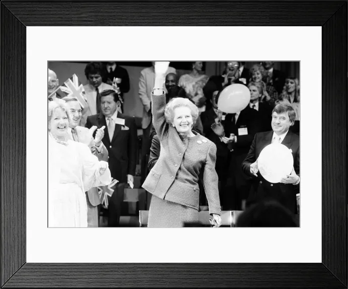 Framed Print : Conservative Party rally at Wembley during the 1987 election campaign Framed Print : Conservative Party rally at Wembley during the 1987 election campaign