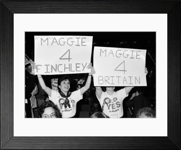 Framed Print : Conservative Party rally at Wembley during the 1987 election campaign. 6th June 1987