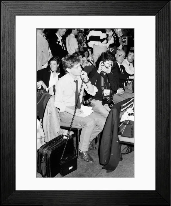 Framed Print : Conservative Party rally at Wembley during the 1987 election campaign Framed Print : Conservative Party rally at Wembley during the 1987 election campaign
