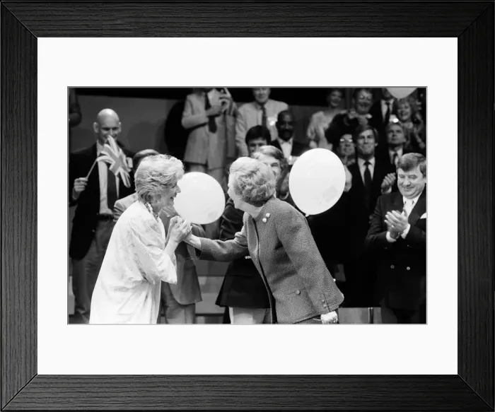 Framed Print : Conservative Party rally at Wembley during the 1987 election campaign Framed Print : Conservative Party rally at Wembley during the 1987 election campaign