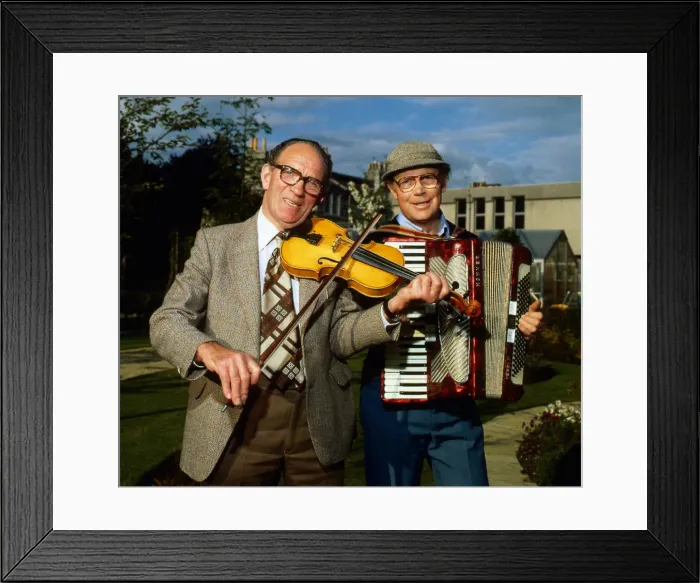 Framed Print : Jim McColl with George Barron May 1982 Framed Print : Jim McColl with George Barron May 1982