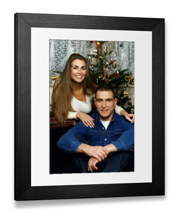 Framed Print : Vinnie Jones Football Player With Fiancee Tanya 1996
