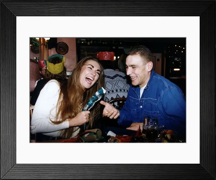 Framed Print : Vinnie Jones Football Player With Fiancee Tanya 1996 Framed Print : Vinnie Jones Football Player With Fiancee Tanya 1996