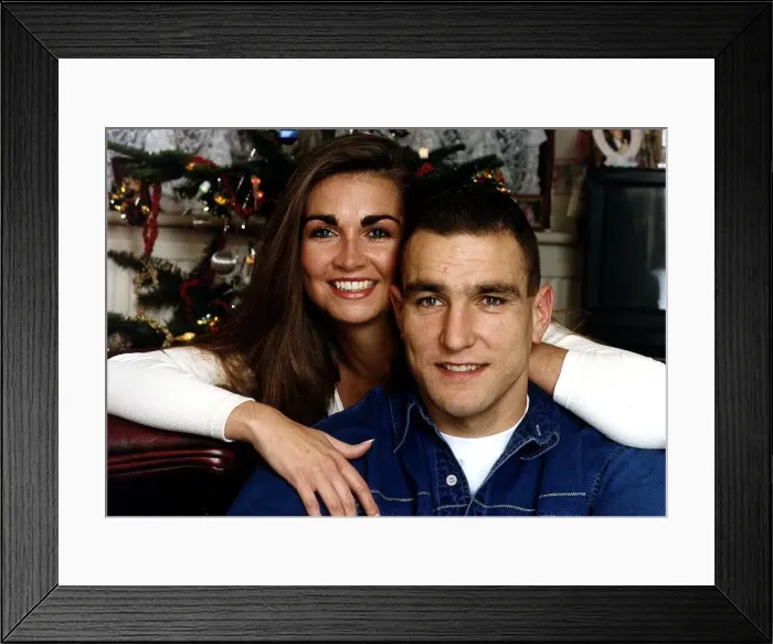 Framed Print : Vinnie Jones Football Player With Fiancee Tanya 1996 Framed Print : Vinnie Jones Football Player With Fiancee Tanya 1996