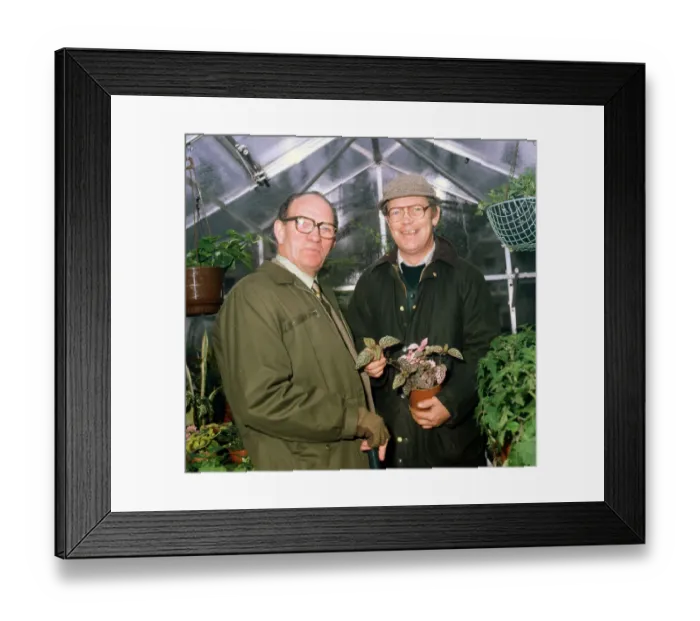 Framed Print : Jim McColl with George Barron April 1982 Framed Print : Jim McColl with George Barron April 1982
