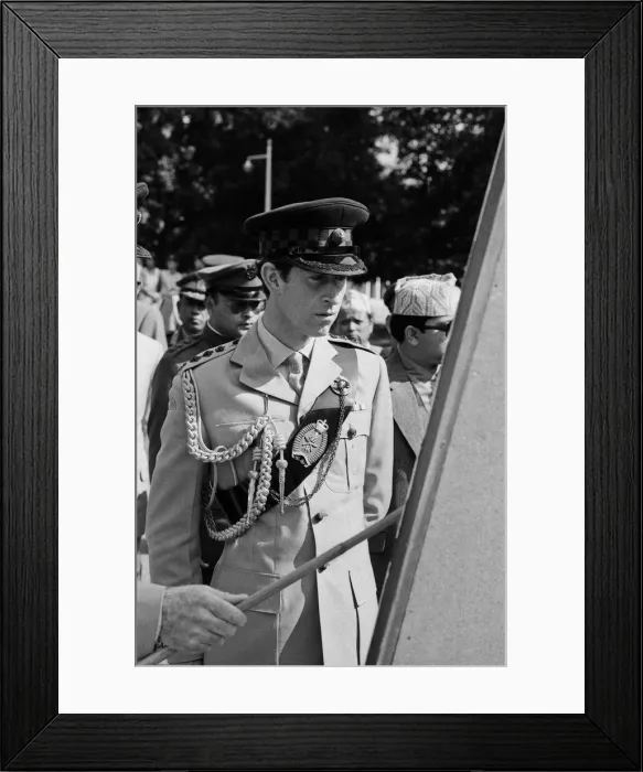 Framed Print : Prince Charles Nepal, dressed in his Colonel-in-Chief uniform. Nepal. December 1980