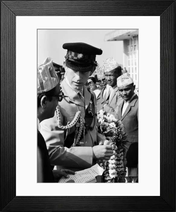 Framed Print : Prince Charles visits Kathmandu, Nepal. December 1980 Framed Print : Prince Charles visits Kathmandu, Nepal. December 1980