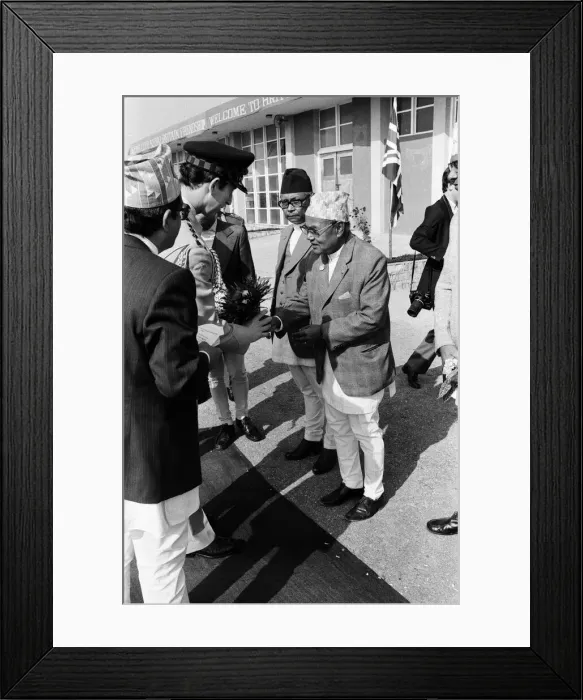 Framed Print : Prince Charles visits Kathmandu, Nepal. December 1980 Framed Print : Prince Charles visits Kathmandu, Nepal. December 1980